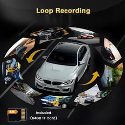 4-Kanal Dashcam Full HD 1080P met 360° Zicht, Nachtzicht en 64GB Geheugen — thumbnail 5