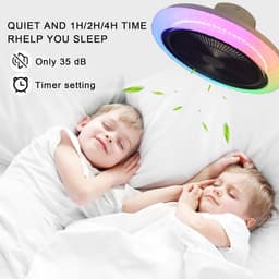 Moderne RGB Plafondventilator met Dimbare LED Verlichting en Afstandsbediening — thumbnail 4