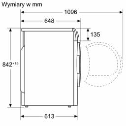 BOSCH WQG233DKPL - Wasdroger - 8 kg Vulgewicht - 64 dB - Wit - Warmtepompdroger - Voorlader - Poolstalig display — thumbnail 3