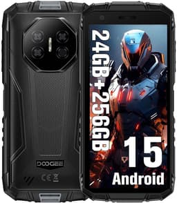 DOOGEE Fire 3 Ultra Robuuste Smartphone - 24 GB RAM - 256 GB ROM - 8350 mAh - 5,5 inch - Android 15 - IP68/IP69K Outdoor telefoon - Face ID - OTG - NFC - Zwart — thumbnail 1