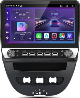 Junsun Autoradio - Geschikt Voor Peugeot 107/ Toyota Aygo & Citroën C1 (2005-2014) Accessoires - Android 15 - Draadloze CarPlay, Bluetooth, GPS-Navigatiesysem, 10.1 inch IPS Touchscreen, 4GB+64GB, DSP, 4G, RDS, Octa-core processor — thumbnail 1