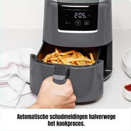 DYNA® Mini Airfryer - Airfryer - Airfryer Klein - Grijs - ‎‎22cm x 26cm x 26cm — thumbnail 4