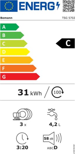 Bomann TSG 5702 - Mini vaatwasser - met en zonder wateraansluiting te gebruiken - 5 Liter reservoir - Energieklasse C — thumbnail 2