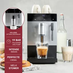 DOMO DO741K Volautomatische Espressomachine - Melkopschuimer – 1 Touch Bean-To-Cup – Geïntegreerde Koffiemolen - Espresso – Americano – Lungo – Cappuccino – Latte Macchiato – ARS pomp 19 bar — thumbnail 2