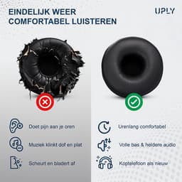 Set Oorkussens voor Jabra Koptelefoon - Engage 65 Oorkussen - Engage 65/75/55 - Kunstleer met traagschuim — thumbnail 2