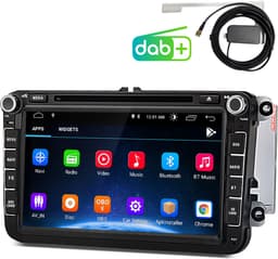 JUNSUN Andriod Autoradio Met CD DVD DAB+ Geschikt voor VW Golgf 5 6 Plus/Tiguan/Touran/Caddy/Jetta/Polo/EOS Passat - GPS-navigatiesysteem - Bluetooth - WIFI - Stuurwielbediening - USB - 8 inch IPS-scherm - 2DIN Plug & Play — thumbnail 1