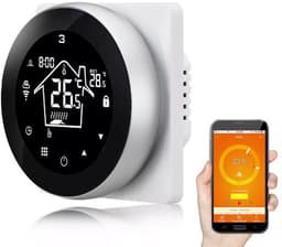 Slimme thermostaat voor cv en boiler | Wifi inbouwmodel | App- en spraakbediening | Programmeerbaar | 4-draads | Zwart — thumbnail 2