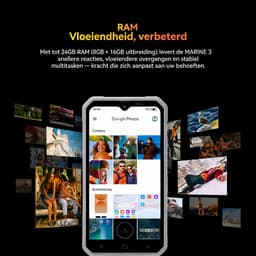 OSCAL MARINE 3 - Robuuste Smartphone - 4G - 24GB RAM - 128GB ROM - 6.56 inch - Robuuste Telefoon - Nachtzicht - Android 16 - NFC - GPS - Wit — thumbnail 2