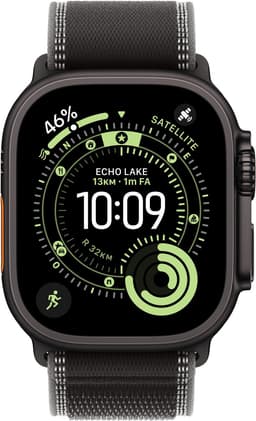 Apple Watch Ultra 3 Cellular 49mm Black Titanium Case with Black/Charcoal Trail Loop - S/M — thumbnail 2
