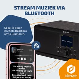 Denver DAB Internetradio - DAB - FM - Internetradio - Noodradio - Bluetooth - Alarmfunctie - DIR200 — thumbnail 5