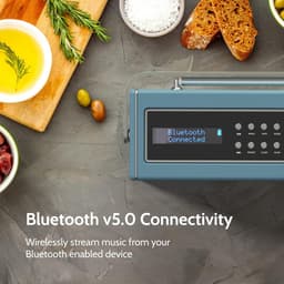 DAB+ en FM radio, draagbare Bluetooth speaker met oplaadbare accu — thumbnail 5