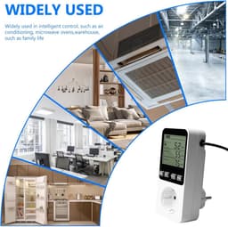 Digitale Vocht- en Temperatuurregelaar met Timer voor Verwarming en Koeling - IP67 Stopcontact Hygrostaat — thumbnail 5