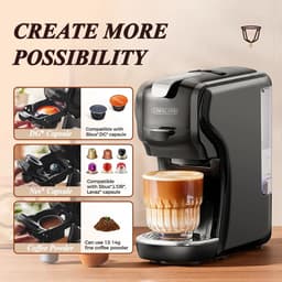 Trexxo - Koffiezetapparaat - Koffiezetapparaat -Dolce Gusto - Nespresso - caspule - Warm - Koud - 6 in 1- Capuccino - Zwart — thumbnail 4