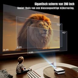 Nexvo® Mini beamers - Projector - Mini beamer - Wit/Black -‎ 21cm x 10cm x 10cm — thumbnail 3