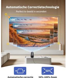 Nexvo® Draagbare Beamer - Beamer - Projector - Mini Beamer - Zwart - 9cm x 9cm x 13cm — thumbnail 5