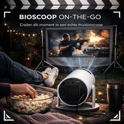 STOBE LIKE THE MOVIES - Mini Beamer thuisbioscoop - Alles-in-één Smart TV Projector - Draagbaar - 4K Support - Full HD - WIFI - Bluetooth - Geschikt voor Apple & Android streaming- Gsm beamer- Smart beamer - Plafond beamer — thumbnail 5