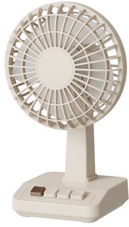 Bureauventilator - Tafelventilator - USB Oplaadbaar - 2000 mAh - 5 Standen - Borstelloze Motor - Wit — thumbnail 1