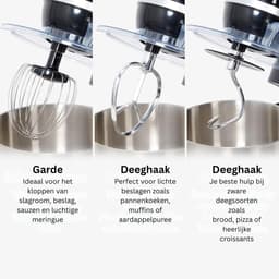 FlexVer® Kitchenaid - Keukenmixer - Keukenmachine - 1000 Watt - Zwart — thumbnail 4