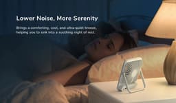 Tafelventilator stil USB oplaadbaar – Opvouwbare mini ventilator – 4 standen – Draagbaar wit — thumbnail 4