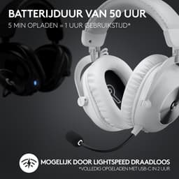 Logitech G PRO X 2 Lightspeed Wireless Gaming Headset Wit — thumbnail 3