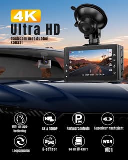 Core® Dashcam Voor en Achter - Dashcam - Dashcam Voor Auto - Zwart - 4cm x 9cm x 6cm — thumbnail 4