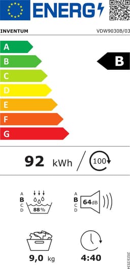 Inventum VDW9030B zwart warmtepompdroger — thumbnail 2