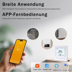 Slimme Wifi Thermostaat Programmeerbaar voor Elektrische Vloerverwarming en Radiator — thumbnail 4