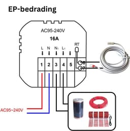 NBAP® Thermostaat voor cv - Draadloos met Wifi - Met App - Wit — thumbnail 4