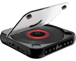 CD Speler - Draagbare Bluetooth - cd-speler - Ondersteunt MP3/WMA - met USB-C- snelladen – Ultradun en compact - formaten – Geschikt voor zowel reizen als thuisgebruik – Zwart