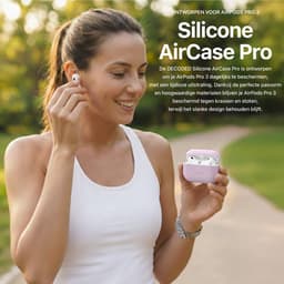 DECODED Siliconen AirPods Hoesje - Geschikt voor AirPods Pro 3 - Soft Touch Silicone - Ondersteund Draadloos Opladen - Valbescherming - Roze — thumbnail 4
