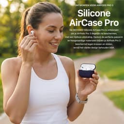 DECODED Siliconen AirPods Hoesje - Geschikt voor AirPods Pro 3 - Soft Touch Silicone - Ondersteund Draadloos Opladen - Valbescherming - Blauw — thumbnail 4