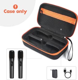Kraftverdia® EVA Draagbare Opbergtas Voor JBL PartyBox Draadloze Microfoon Oplaadbare Microfoons Reistas Beschermhoes Cover Organizer Box Draagtas Shell Skin — thumbnail 5