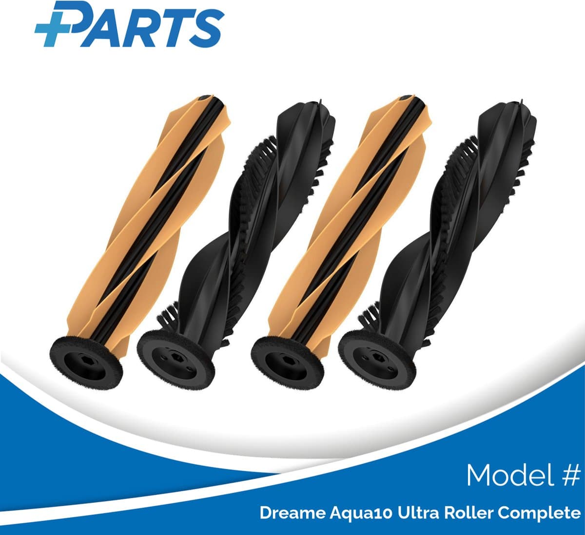 Dreame Aqua10 Ultra Roller Complete Borstels (4 Stuks, Plus.Parts® alternatief voor RMB13) — afbeelding 1