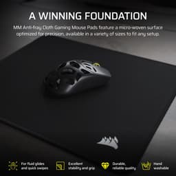 Corsair MM Cloth Gaming Mouse Pad - Microgeweven - Natuurlijk Rubber - Anti-Rafelranden - XL - Zwart — thumbnail 2