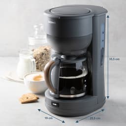 DOMO DO754K Koffiezetapparaat ‘Wood You’ - Filterkoffie – 1,25 L – Grijs - Houtlook — thumbnail 5