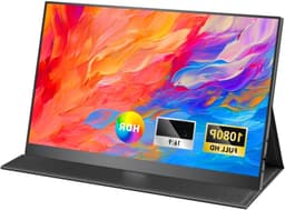 Aurixi® Draagbare Monitor voor Laptop – Portable Monitor 15,6 Inch – Draagbaar Scherm 1080FHD – HDMI / USB C – Extra Scherm Laptop – Laptop Scherm Uitbreider – Energiezuinig – ps5 Monitor - Tweede Scherm Laptop - Zwart -41cm x 27cm x 6cm — thumbnail 1