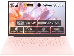 Laptop 15,6 inch, 8 GB DDR4, 512 GB SSD, Dual-Core 3050E (tot 2,80 GHz), notebook met vingerafdruksensor, verlicht toetsenbord, dubbele luidsprekers, HDMI, laptop voor studenten en kantoor — thumbnail 1