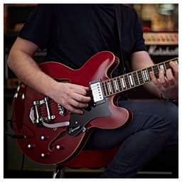 Hartwood Revival Vibrato Semi-akoestische Gitaar, Cherry Red — thumbnail 5