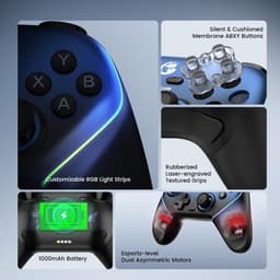 GameSir Super Nova - Draadloze Controller - Hall Effect - Voor Switch/Switch 2/PC/Mobile - Blauw — thumbnail 5