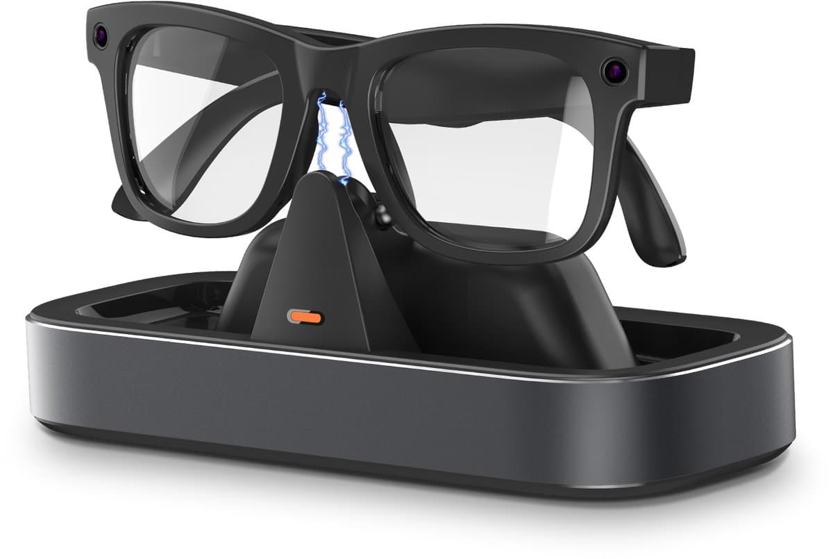 JustValue Oplaadstation - Geschikt Voor Ray-Ban Meta - Powerbank Functie - USB C - Donkergrijs — afbeelding 1