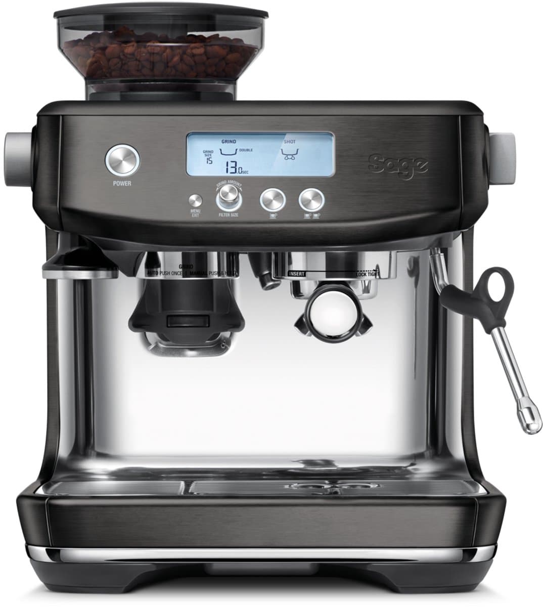 Sage SES878BST the Barista Pro Black Stainless Steel - Pistonmachine - 3 sec. opwarmtijd - Espressomachine - Thuisbarista — afbeelding 1