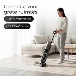 2-in-1 Nat- en Droog Steelstofzuiger met Dweilfunctie – 16.000 Pa Zuigkracht – Gescheiden Watertanks – Zelfreinigend Borstelsysteem – Draadloos — thumbnail 3