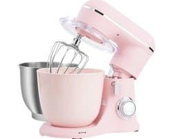 SAVI® Mixer met mengkom - Mixer - Mixer met mengkom keukenmachine - Roze - 22cm x 36cm x 33cm