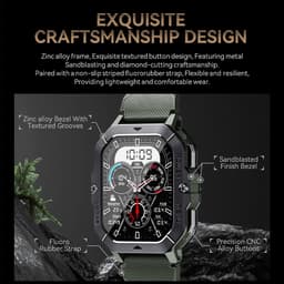 CUBOT C28 Smartwatch - Hartslag, Bloedzuurstof, Slaap Monitoring Smartwatch - 100+ Sportmodi - Muziekspeler - 410 mAh Batterij - Unisex Fitnesshorloge Smartwatch - Android iOS - Zwart — thumbnail 3