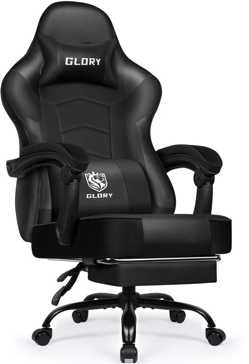 Hiaonyx Gaming Stoel - 170° Verstelbare Rugleuning - Gaming Stoel met inklapbare Voetsteun - racerstijl - Geïntegreerde Armleuningen - Maximale Belastbaarheid 150kg — afbeelding 1