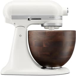 Kitchenaid Artisan 5KSM156WBEPL - Keukenmachine - 4,7L - Wit - Houten Mengkom - 3 Menghaken — thumbnail 3