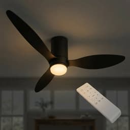 LED Plafondventilator | Zwart | 18W | 1440 lumen | CCT - Kleurwissel | Niet dimbaar — thumbnail 1