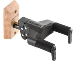 HERCULES Stands HCGSP-38WB+ gitaarwandhouder, AGS Plus, kort, houten voet, naturel