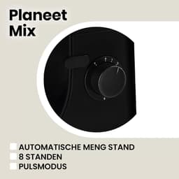 MIRA® Mixer met Mengkom - Keukenmachine - Kneedmachine- Zwart- ‎39cm x 35cm x 25cm — thumbnail 2