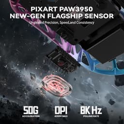ATTACK SHARK R2 - Draadloze Gaming Muis - Magnesium Alloy - PAW3950MAX - Ultralichte(45g)- Wired/2.4G/BT5.2 - 42000DPI - Twilight Purple — thumbnail 4